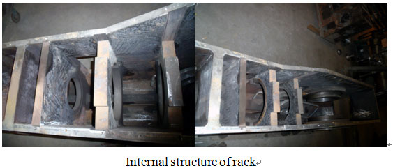 Internal structure of rack